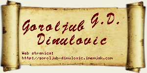 Goroljub Dinulović vizit kartica